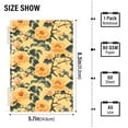 thumbnail image 3 of Yellow Elegant Flower Notebooks 2 Pcs 1-subject Journal 60 Sheets A5 College Ruled Paper Detachable Ring 8.3"x5.7", 3 of 8