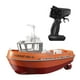 thumbnail image 2 of 1/72 RC Tugboat Play Water Toy, bote de control remoto de motor doble hacia atrás hacia atrás y controlador remoto para piscinas para niños regalo Naranja, 2 of 8