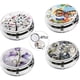 thumbnail image 1 of Caja de pastillas de metal redonda decorativa, caja de medicinas compacta de 3 compartimentos Kuyhfg Bienvenido a Kuyhfg, 1 of 4