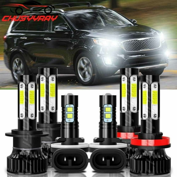 H7 H11 LED Headlight 881 Foglight Combo Bulbs Kit White