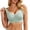 Green, variant on Women's Lace Backless Bra with Transparent Straps Wireless Unlined Comfortable Bralette for Special Occasions Beige L