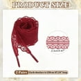 thumbnail image 2 of 2 Pairs Flat Laces Shoelaces, 2.2CM Wide 120CM Length Lacy Shoe Laces, Wine Red, 2 of 7