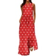 thumbnail image 2 of Robes pour Femmes Mode Femmes Décontractées Col en V Imprimé Robes Été Sans Manches Robe Chandail Boîte de Nuit Robes pour Femmes 2023 en Liquidation, 2 of 5