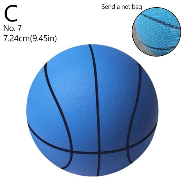 Raqueta de baloncesto silenciosa para niños, entrenamiento en interiores, esponja silenciosa para bebés, pelota elástica pequeña de cuero, juguetes para bebés