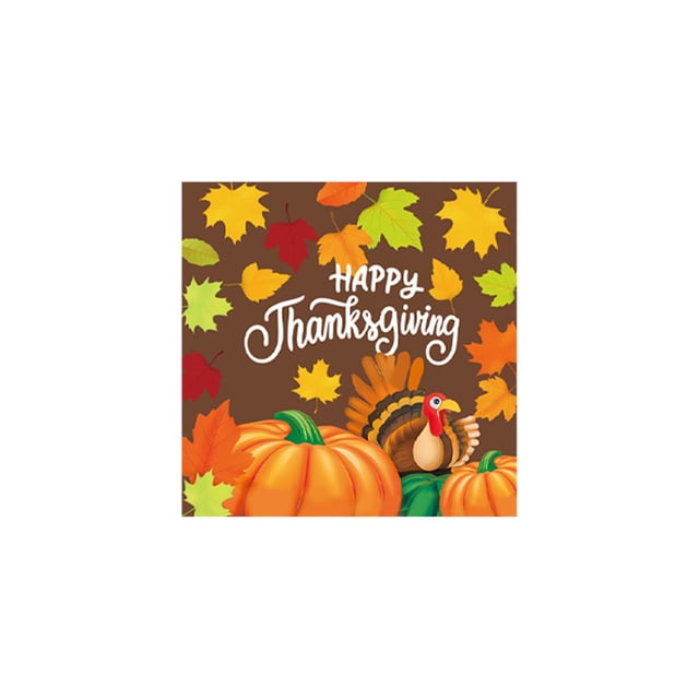 Thanksgiving Paper Plates and Cups Set - Disposable Tableware with Fall Leaves and Pumpkins for Holiday Parties