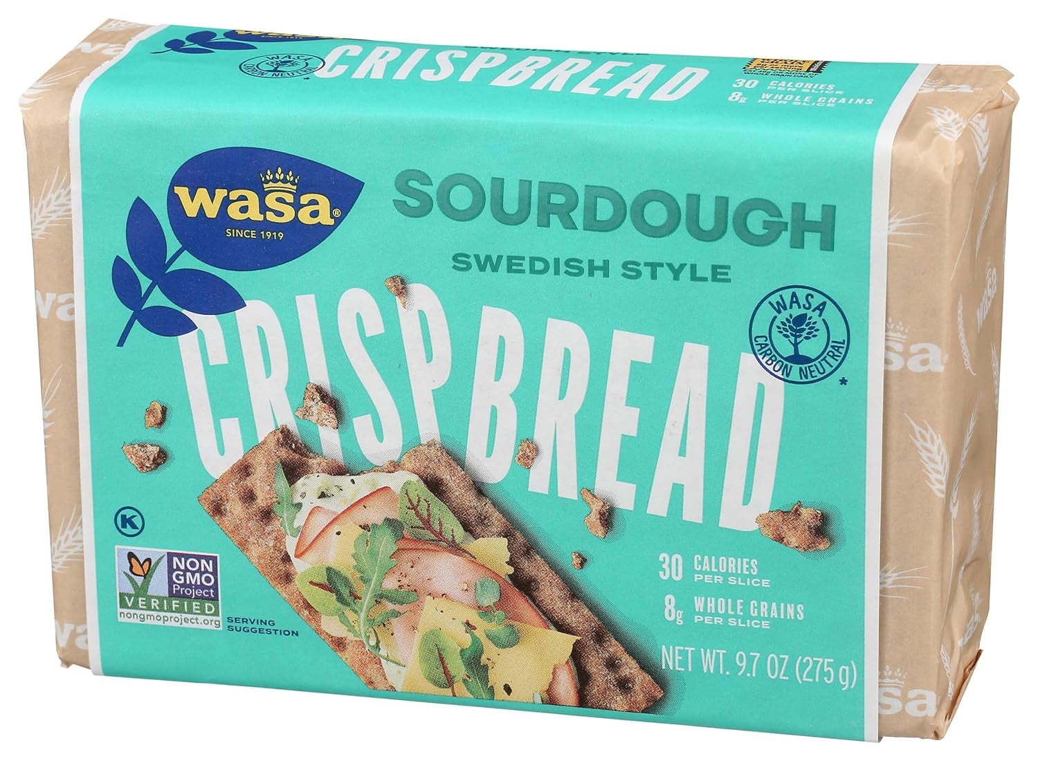 Wasa Crispbread Sourdough -- 8.8 oz Pack of 2