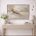 thumbnail image 2 of Framed Canvas Print Neutral Abstract Wall Art Minimalist Modern Decorative for Living Room Bedroom - 24"x36" WHITE, 2 of 8