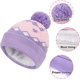 thumbnail image 2 of Morado 2 a 6 Años Juego de Gorro, Bufanda y Guantes 3 en 1 para Niños - Gorro de Punto con Forma de Diamante en Polar Grueso de Punto Térmico - para Niños Accesorios de Invierno para Bebés Rojo Verde, 2 of 5