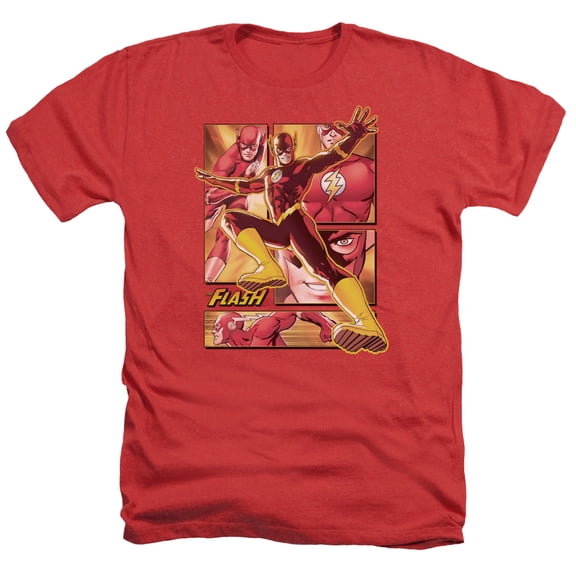 Jla - Flash - Heather Short Sleeve Shirt - Large