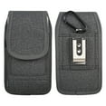 thumbnail image 2 of Luxmo 39 Large Size 6.3 Inch 6.75 X 3.75 X 0.75 Vertical Universal Leather Pouch With Dual Card Slots - Black, 2 of 8