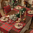 thumbnail image 7 of Christmas Checkered Tartan Placemats Set of 4/6/8 -12 x 18 Inch - Green Buffalo Plaid Xmas Place Mats, Heat Resistant Washable Table Mats for Dining/Parties/Holiday Decor, 7 of 7