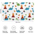 thumbnail image 3 of White Dinosaurs Volcanoes Birds Pattern Bathroom Rugs Mat,Non Slip Microfiber Bathroom Rug,Rubber Backing,Soft Bathroom Mats for Bathroom Floor,Tub and Shower,17x30in(43x75cm), 3 of 5