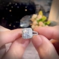 thumbnail image 5 of EOEMY Luxury 925 Silver Filled Wedding Ring Women Cubic Zircon Ring Sz 6-10-6, 5 of 6