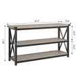 thumbnail image 3 of GloryStar 47" Long Console Table, 3-Tier Entryway Table with Storage Shelves, Rectangular Sofa Table for Entryway, Hallway, Living Room**, 3 of 8