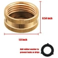 Garden Hose Female End Cap, Brass Spigot Cap with Extra 12 , 3/4 Inch