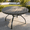 Black, variant on Round Faux Wood Slat Patio Table 41" With Umbrella Hole, Realistic Wood Grain Top + Matte Black High-quality Iron Legs, Rust-resistant Outdoor Dining Table For Garden Patio Balcony