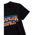 thumbnail image 4 of Stranger Things Mens Black Retro Logo Short Sleeved T-Shirt (Medium), 4 of 7