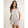 thumbnail image 2 of Joyspun Women's and Women’s Plus Lightweight Sleep Tee and Shorts Set, 2-Piece, Sizes XS to 3X, 2 of 6