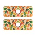 thumbnail image 7 of Yayeee Faucet Mat for Kitchen Sink 14.7" Diatomite Long Splash Guard Pad, Green Retro Autumn Leaves, 2 Pack, 7 of 7