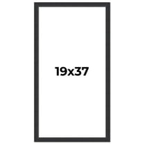 19x37 Frame Black Real Wood Picture Frame Width 1.25 Inches | Interior Frame Depth 0.5 Inches |