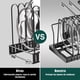 thumbnail image 4 of Organizador de Sartenes y Ollas Corredero Porta Sartenes de Cocina 10 Compartimentos Ajustables Metal Estante Tapas de Ollas Cajon Negro, 4 of 6