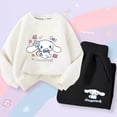 thumbnail image 4 of Cinnamoroll-Ropa deportiva Kawaii Anime Sanrio para niños, Conjunto de sudadera informal, pantalones de 2 piezas, ropa de dibujos animados para niñas lindas, otoño, 4 of 4