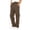 Brown, variant on Men's Elastic Waist Drawstring Fleece-Lined Cargo Pants with Multiple Pockets, Ideal for Stylish Outdoor Workwear, Sports, and Casual Activities,Wine 2XL