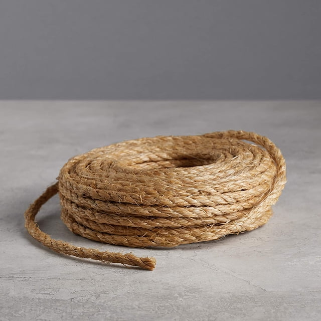 Cuerda de yute, cuerda trenzada resistente y gruesa para jardinería, manualidades, embalaje, agrupamiento y decoración del hogar