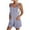 Blue, variant on Summer Jumpsuits For Women Casual Adjustable Strap Vertical Printed Short Jumpsuit Breathable Sleeveless Loose Overalls Cute Comfy Rompers