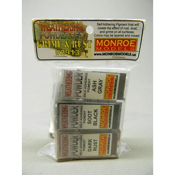 Monroe Models Weathering Powder 3 Pack - Grime & Rust