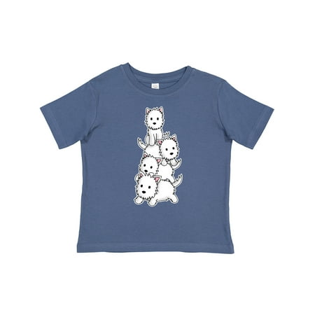 

Inktastic Kawaii Westie Stack Gift Toddler Boy or Toddler Girl T-Shirt