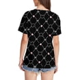thumbnail image 5 of Puntoco Liquidación de blusas cortas para mujer Blusas estampadas de moda para mujer Camiseta de manga corta Cuello redondo, 5 of 5