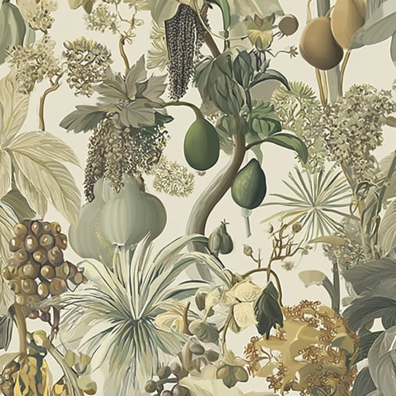 Peel and Stick Wallpaper 17.7in x 9.8ft Botanical Garden Exotic Plants Greenery Botanical Jungle Contact Paper Vinyl Waterproof Self Adhesive Wall Paper for Bedroom Shelf Cabinet Renter Friendly