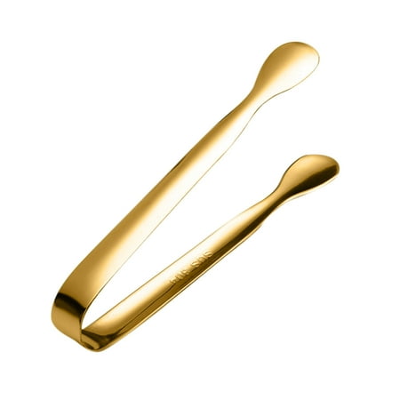 

Hanyhaptstainless Steel Bartender Ice Cubes Ice Cubes Cheese Dessert Sugar Tongs-Gold (Gold)