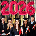 thumbnail image 2 of PMU New Year's Eve Party 2026 New Year, Graduation "2026" 40in Ruby Red Number Mylar Balloons Birthday, Special Events Accessories Party Celebration (4/pkg) Pkg/1, 2 of 7