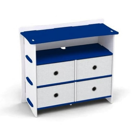 Race Car 36" Dresser, Blue and White