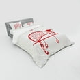thumbnail image 3 of Ambesonne Christmas Bedding Set 3 Pcs, Sleeping Cat, Twin, Red, 3 of 3