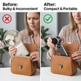 thumbnail image 2 of MDHAND Portable Handheld Fan, Foldable with Lanyard, Rechargeable, 3 Speeds, for Outdoor Travel,Green, 2 of 7