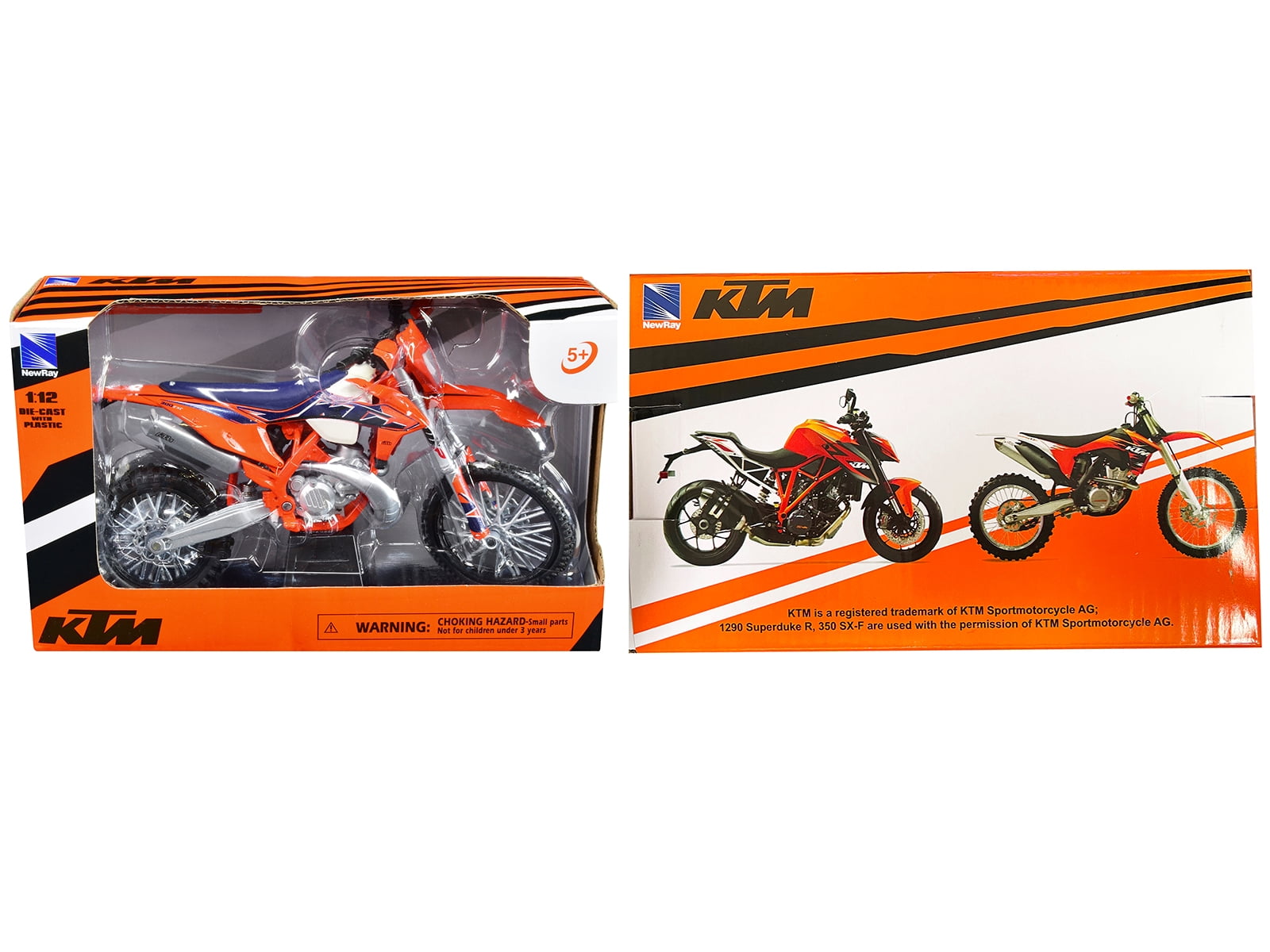 KTM 300 EXC-TPI Enduro Dirt Bike Motorcycle Orange 1/12 Diecast Model by New Ray