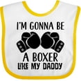 thumbnail image 3 of Inktastic Boxer Like Daddy Boxing Boys or Girls Baby Bib, 3 of 4