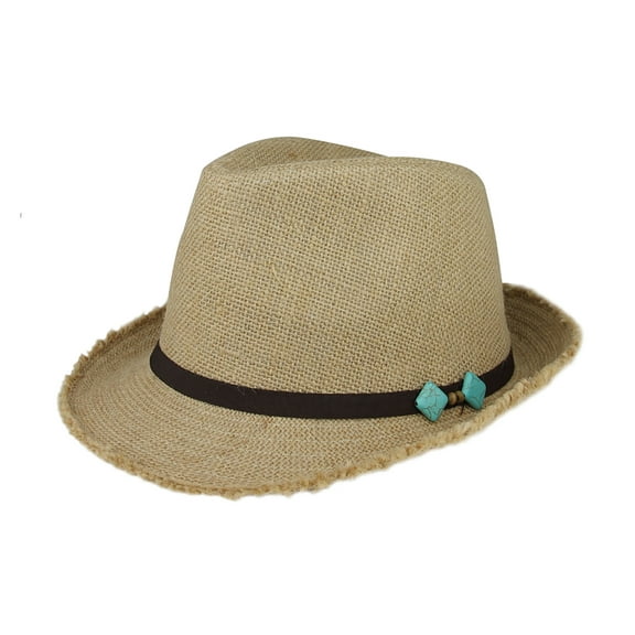Jute Fedora Hat - Natural