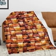 thumbnail image 2 of Fried Bacon 3D Funny Realistic Food Ultra-Soft Throw Blanket 50"x40" Travel All Season Bed Sofa Dorm Decor Bedding Bedroom, 2 of 6
