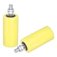 thumbnail image 1 of 2Pack Slide Gate Guide Roller, 5" Nylon Sliding Gate Support Assembly, Yellow, 1 of 6