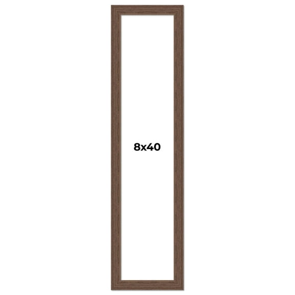 8x40 Frame Brown Distressed Barnwood Picture Frame | Rustic Farmhouse Photo Frame Includes UV