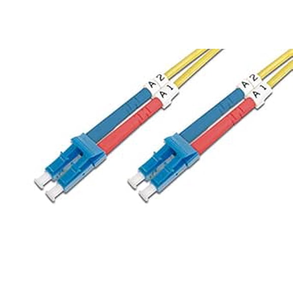 DIGITUS DK-2933-05 – Fibre Optic Cable OS2 – 5 m – LC to LC – Duplex Fibre Optic Cable – 1/10 G