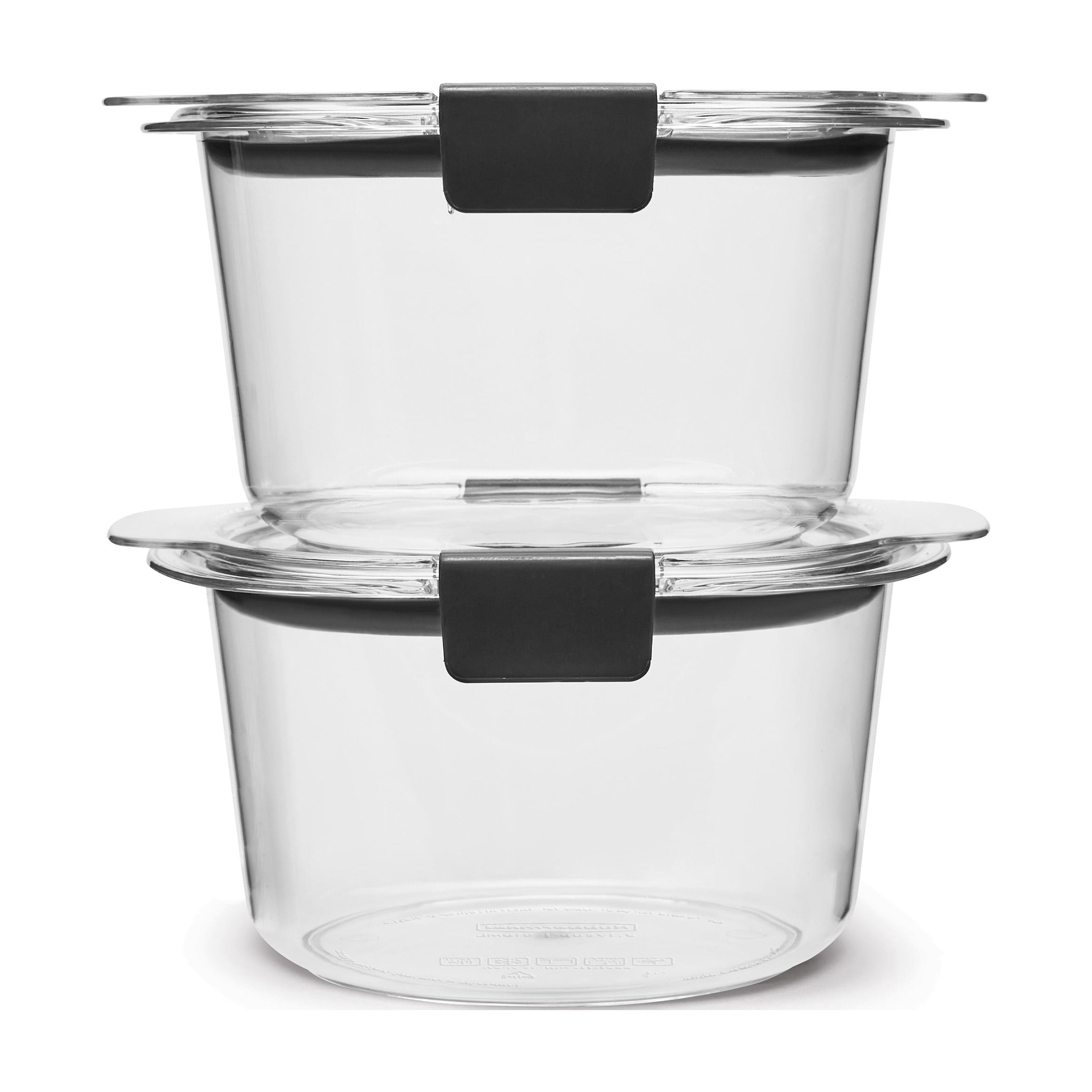(2 pack) Rubbermaid Brilliance Round Tritan 3.5 Cup Value Pack, Well Suited to Refrigerator Organization
