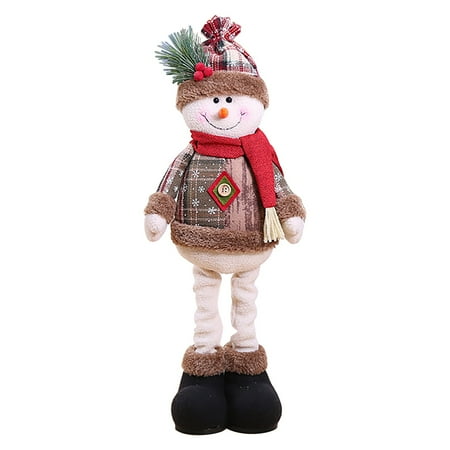 

Christmas Retro Snowflake Plaid Expansion Doll Tabletop Decoration Decoration Decoration Decoration Decoration