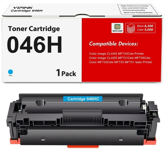 046H 046 Compatible Toner Cartridge Replacement for Canon Cartridge 046HC High Yield (Cyan, 1-Pack)