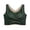 Blackish Green, variant on Front Snap Wireless Bra for Women Seamless, No Underwire Full Coverage Cross Over Bra with Wide Side Support for Double Breast Armpit Correction, Blackish Green,L