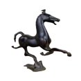 thumbnail image 3 of Ornamento de arte de caballo galopante de latón Pequeña estatua de animales coleccionables adornos de té Pet para el coche Desk Design Decoración de, 3 of 9